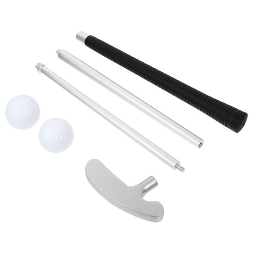 1Ensemble Putter De Golf Argent Trois Sections Portable Robuste