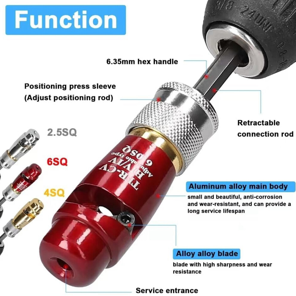 Drill Wire Stripper and Twister, Aluminium Alloy