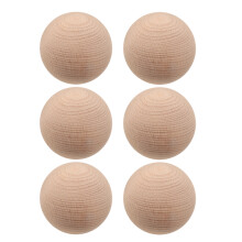 6Pièces Boules En Bois Naturel Pour Jeux De Croquet