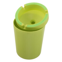 Green Compact Glow in The Dark Car Ashtray Portable Plastic Holder