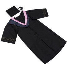1Ensemble Costume Doctoral Noir Durable Toque Et Châle Pour Fête