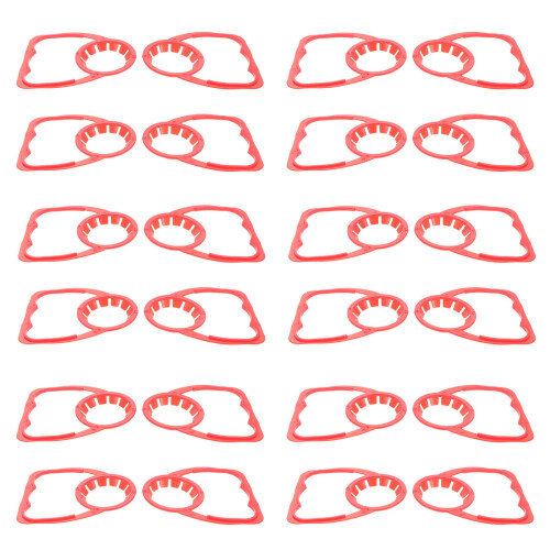 100Pcs Red Plastic Beverage Bottle Grip Handles Ergonomic for Home Use