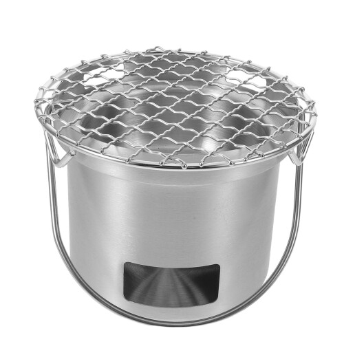 Small Stainless Steel Bbq Grill Portable Camping Tool
