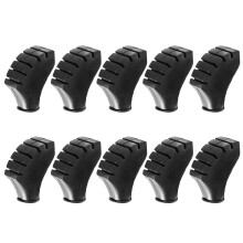 10Pièces Protège-Pointe Bâtons Randonnée Caoutchouc Noir