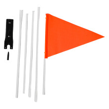 5Sets Bike Safety Flags with Fiberglass Poles Red for Kids Outdoor Use