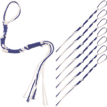 8Pcs Blue White Traditional Tzitzit Tassels for Jewish Prayer Shawl