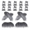 24Sets Lightweight Grey Fake Beard Mustache and Eyebrow Decoration Set 1
