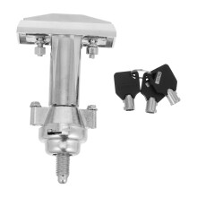 Zinc Alloy T-Shaped Vending Machine Lock Cylinder with Key Silver