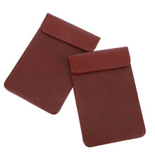2Pcs Brown PU Clipboards for Restaurant Menu and Note Taking