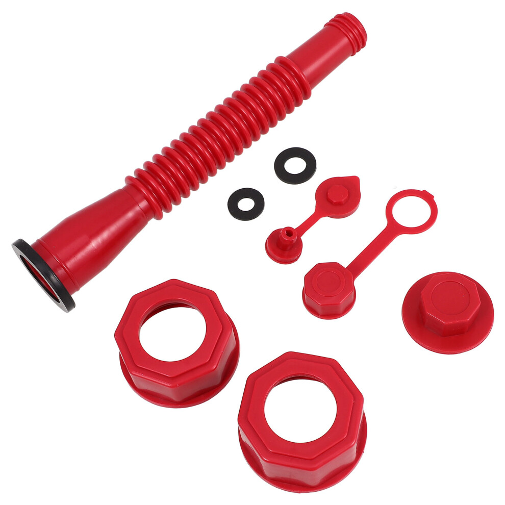 5Sets Can Spout Replacement Kit Pe Compact Gas Nozzle Adapter Red 3673698981035