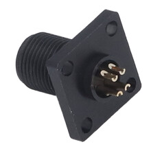 5 Stk E7 4-Kern 7/16 Zoll Gewinde Goldbeschichtet PA66 IP67