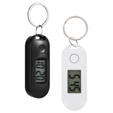 2Pcs Digital Watches Keychain Plastic Clips Multi Color Hanging Watch