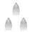 3Pièces Repassage Résistant Chaleur Argent Aluminium 10