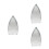 3Pièces Repassage Résistant Chaleur Argent Aluminium 11
