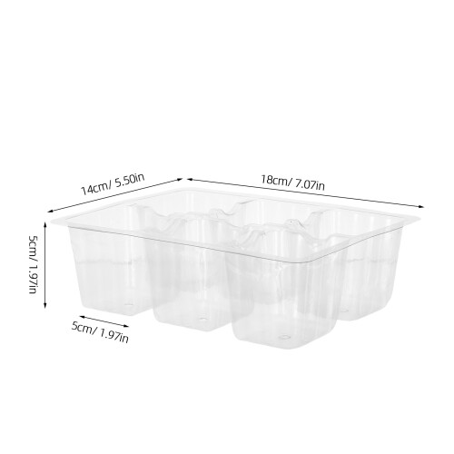 30Pièces Plateaux Plantation Semis Durables Transparents Drainage 2