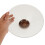 Modern Clear Glass Fruit Plate with Robust Wood Base for Serving 4