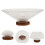 Modern Clear Glass Fruit Plate with Robust Wood Base for Serving 11