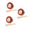 3Sets Mini Baseball Toy Set Durable PU 6