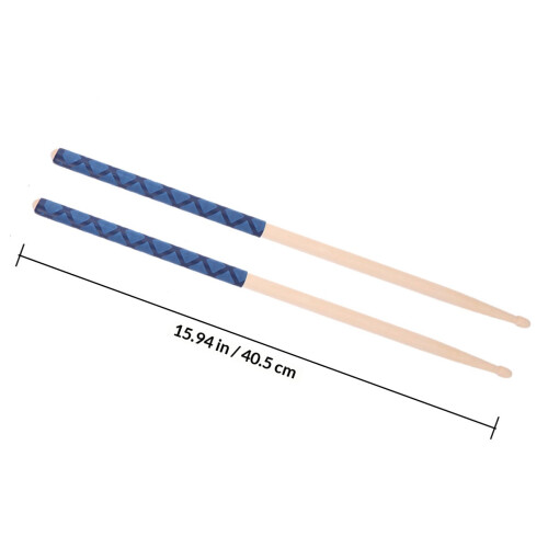2Paires Baguettes Percussion Bois Érable Bleu Adaptées Styles 1