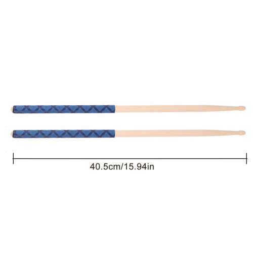 2Paires Baguettes Percussion Bois Érable Bleu Adaptées Styles 2