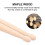 2Paires Baguettes Percussion Bois Érable Bleu Adaptées Styles 4