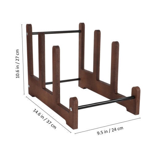 Présentoir Vinyle Bois Marron Pour Rangement Et Décoration 2