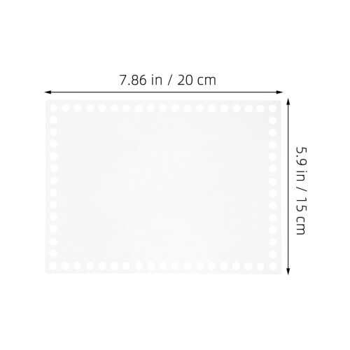 8Pcs Acrylic Crochet Basket Bottoms Clear Rectangle Base for Handcraft 2