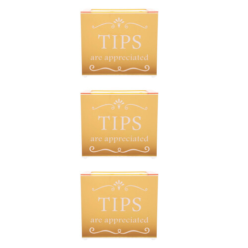 3Pcs Transparent Acrylic Tip Box for Musicians Bartender Party Use 1