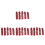 200Pièces Marqueurs Numérotés Métalliques Rouges Visible Facile 5