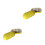 2Pcs Compact Yellow Pill Holder with 6 Compartments for Easy Carrying 3