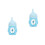 2Pcs Newborn Pet Feeding Bottles Sky-Blue Silicone with Visible Scale 4