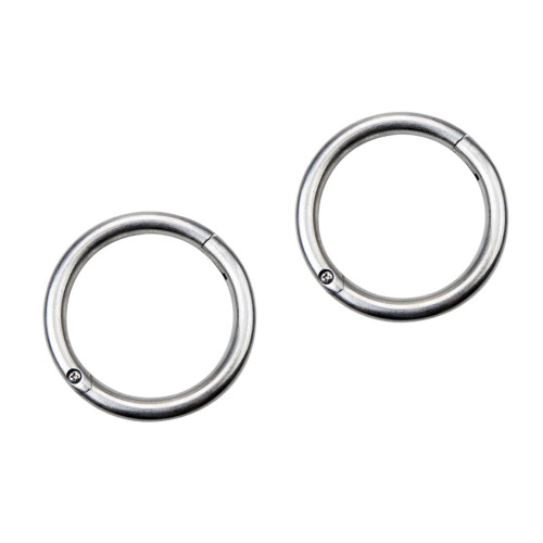 2Pcs Silver Livestock Nose Ring Durable Stainless Steel Traction 2