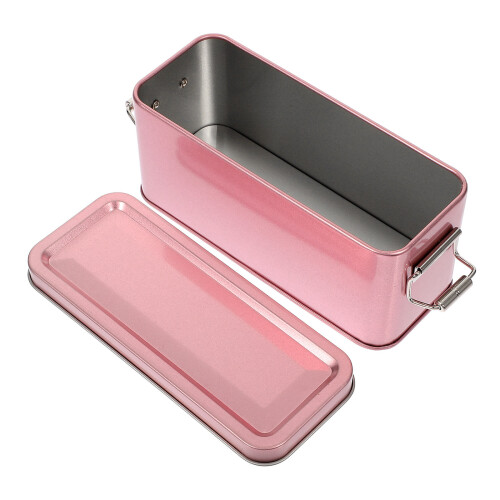 2Pcs Rose Gold Tinplate Cookie Case Large Capacity Multi-Use Storage 1
