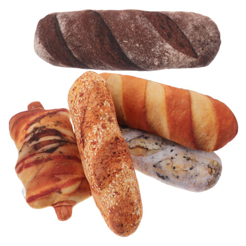 10Pcs Brown Bread Pillow Soft PP Cotton Plush for Cozy Home Sofa Decor 1