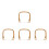 4Pcs Replaceable Brown Rattan Handles for Teapots Decorative Heatproof 4