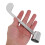 Zinc Alloy Faucet Handle Silver Sink Control Replacement Knob 4