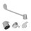 Zinc Alloy Faucet Handle Silver Sink Control Replacement Knob 10