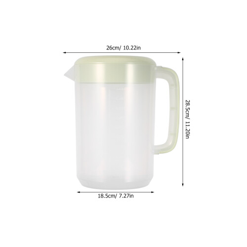 5L Grande Carafe Vert Clair Résistante Couvercle 1