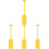 4St Multifunctionele Gele Plastic Peddel Voor Podium En Kinderpret 3