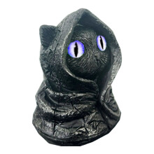 Černá figurka s kapucí, gotická halloweenská ozdoba