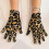 Leopardprintede polyesterhandsker – Unisex vintervarme 5