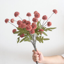 Tiges de fleurs artificielles - Bouquet de 5 tiges en fil de fer flexible, remplissage de vase d'intérieur et d'extérieur, fausses plantes, centre