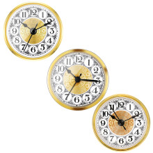Moldura redonda para relógio pequeno com numerais romanos/arábicos e detalhes dourados/prateados para artesanato e reposição de relógios. 70mm,