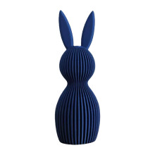 Osterhasenfiguren – Moderne, gerippte Osterhasenstatuen für die Tischdekoration – Bunte Osterhasenornamente für frühlingshafte Heim- und