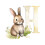 Easter2D Acrylic26Gram Κρεμαστό στολίδι με ακρυλικό λαγουδάκι, στεφάνι σπιτιού, διακόσμηση 1