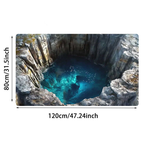 3D kristalfluwelen badmat, antislip, 80x120 cm 2