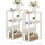 Bamboo 3-Tier Side Table Set of 2 with Charging Station 1