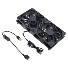 USB Powered Cooling Fan Stand 120mm for Router Rack Sound Video Networks Cabinet Server, Workstations Minings Machine