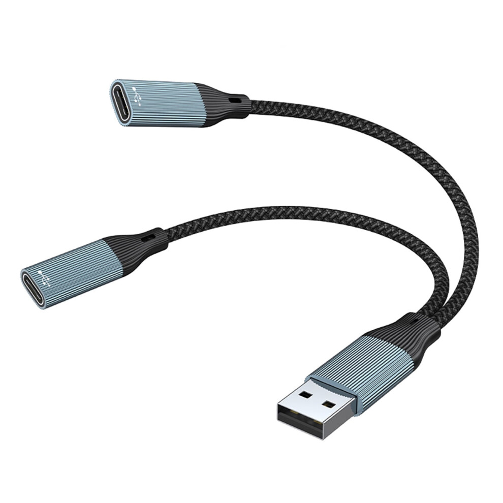 Usb Type C Y Cable Male To 2 Female Extenders, Multiport Charging Splitter With Data Transfer 9405492188785