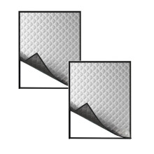 Lot de 2 rideaux insonorisants et thermiques isolants pour réduire le bruit et économiser l'énergie. Tissu épais avec bande décorative.